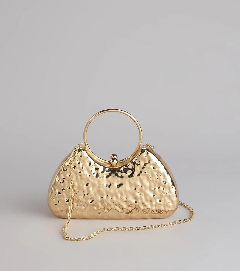 Party Plans Metallic Clutch Bag