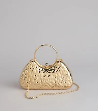 Party Plans Metallic Clutch Bag