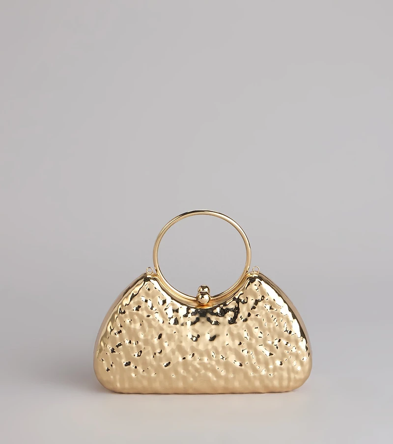 Party Plans Metallic Clutch Bag