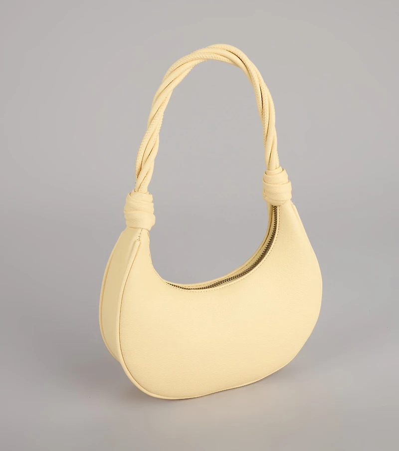 Don't Get It Twisted Faux Leather Shoulder Bag