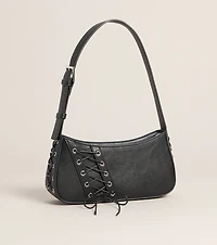 On Rotation Lace-Up Shoulder Bag