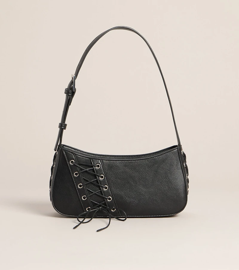 On Rotation Lace-Up Shoulder Bag
