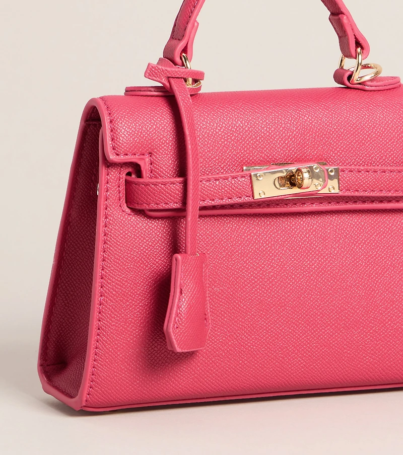 Iconic Behavior Twist Lock Mini Satchel Bag