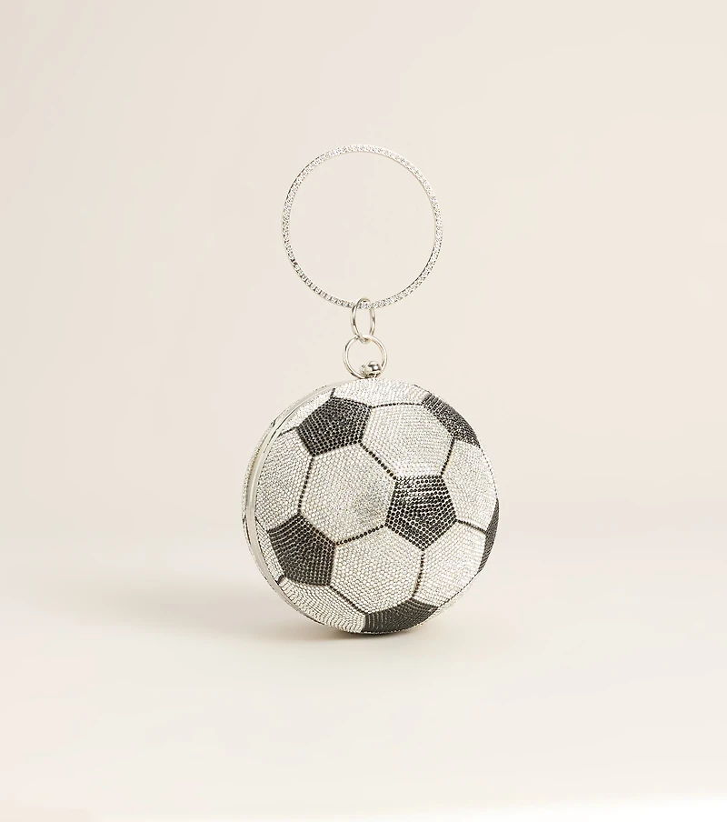 Kicked A Goal Soccer Rhinestone Bag