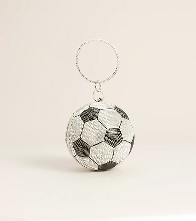 Kicked A Goal Soccer Rhinestone Bag