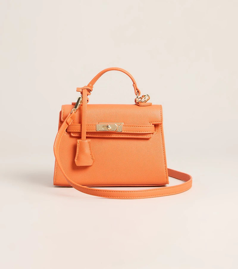 Little Luxe Twist Lock Mini Satchel Bag