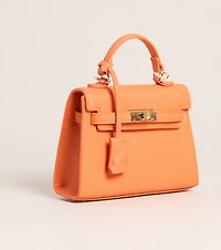 Little Luxe Twist Lock Mini Satchel Bag
