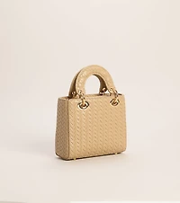 Woven Into Plans Mini Top Handle Bag