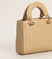 Woven Into Plans Mini Top Handle Bag