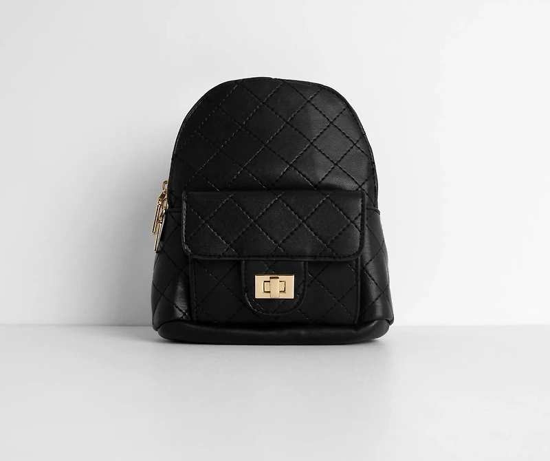 Day To Night Quilted Chain Backpack