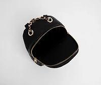 Day To Night Quilted Chain Backpack