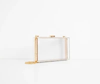 Clearly On Trend Box Clutch