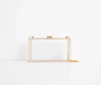 Clearly On Trend Box Clutch