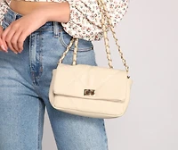 Luxe Trends Quilted Diamond Faux Leather Purse