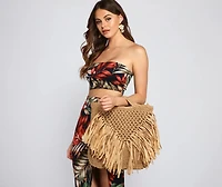 Vacay Bound Raffia Straw Tote