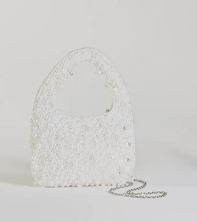 Timeless Chic Beaded Faux Pearl Handbag