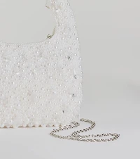 Timeless Chic Beaded Faux Pearl Handbag