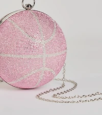 Time Out Rhinestone Basketball Clutch
