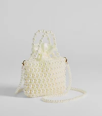 Undeniable Poise Faux Pearl Handbag