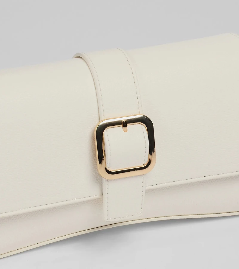 Icon Worthy Buckle Strap Shoulder Bag