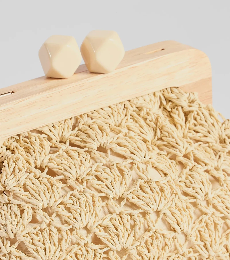 Vacay Mode Straw Clutch