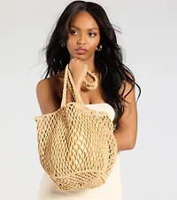 Casual Trendsetter Open Weave Tote Bag