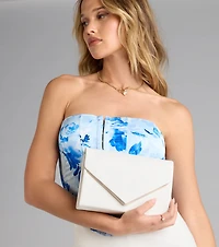 Class Act Faux Leather Envelope Crossbody Bag
