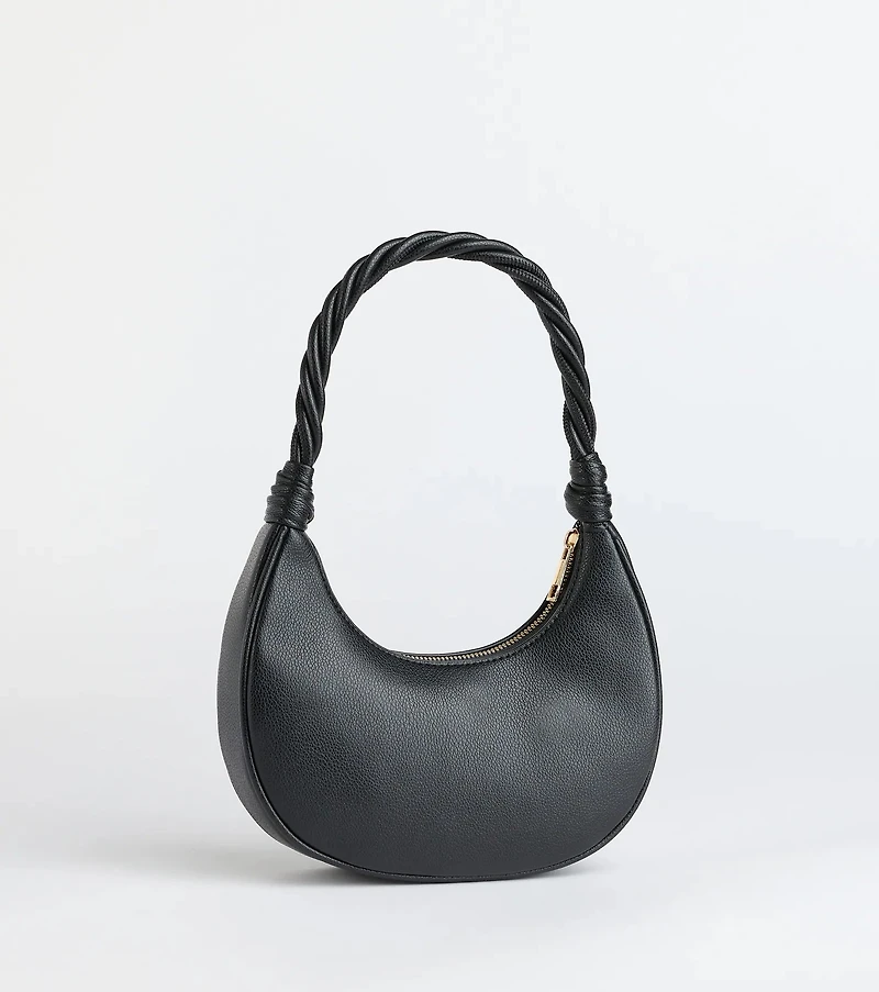 Don't Get It Twisted Faux Leather Shoulder Bag