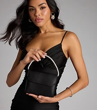 Stylish Endeavor Rhinestone Top Handle Handbag