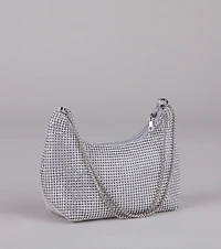 Glamour Girlie Rhinestone Mesh Shoulder Bag