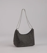 Glamour Girlie Rhinestone Mesh Shoulder Bag