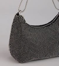 Glamour Girlie Rhinestone Mesh Shoulder Bag