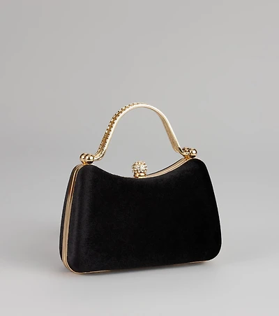 Chic Intentions Velvet Clutch Bag