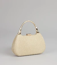 Evening Spark Glitter Mesh Clutch