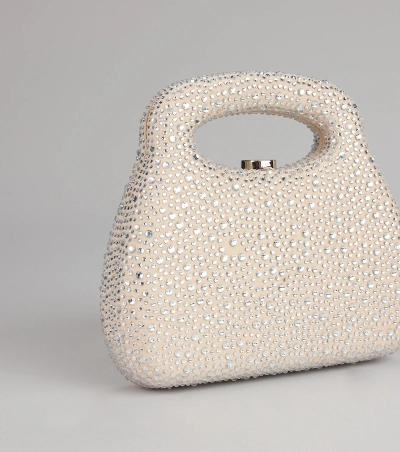 The Glimmer Drop Rhinestone Clutch Bag