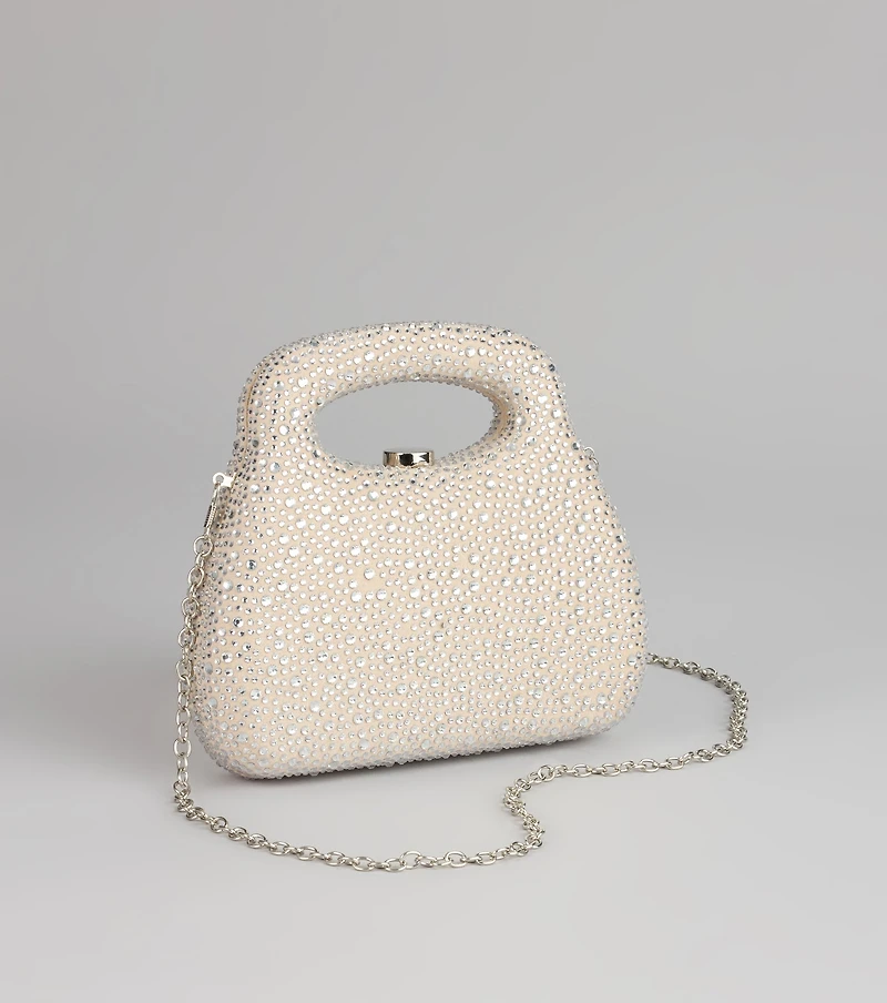 The Glimmer Drop Rhinestone Clutch Bag