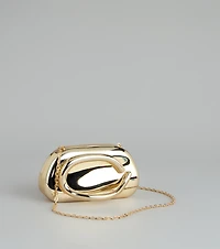 Finishing Touches Metallic Clutch Bag