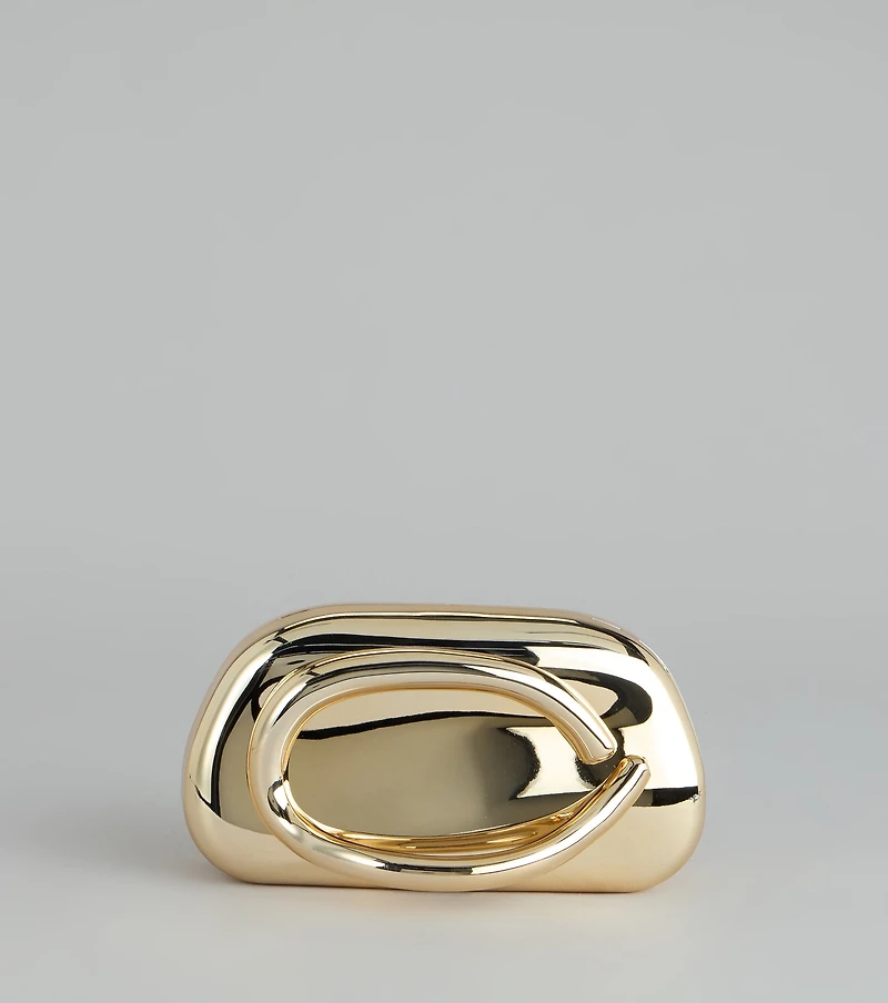 Finishing Touches Metallic Clutch Bag