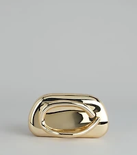 Finishing Touches Metallic Clutch Bag