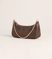 On The List Rhinestone Shoulder Bag