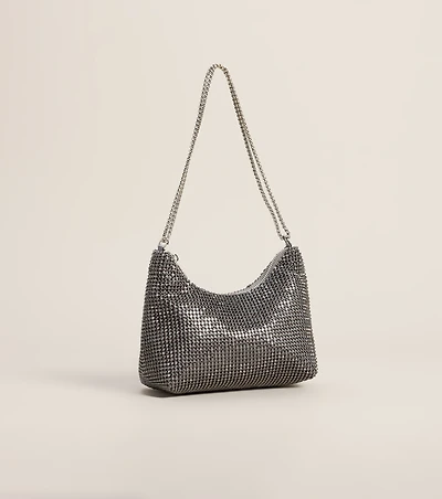 Last Call Glam Rhinestone Shoulder Bag