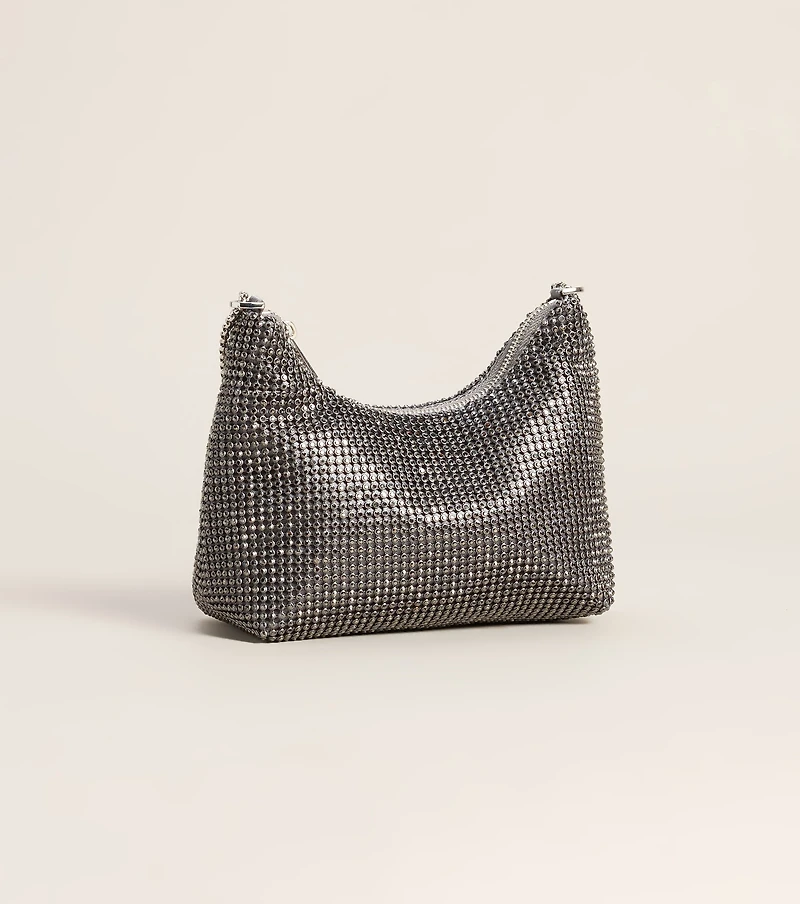 Last Call Glam Rhinestone Shoulder Bag