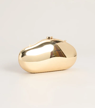 Sleek Sculptural Hardcase Clutch