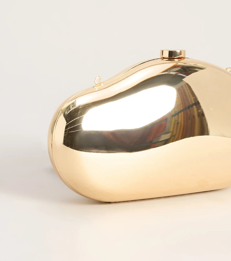 Sleek Sculptural Hardcase Clutch