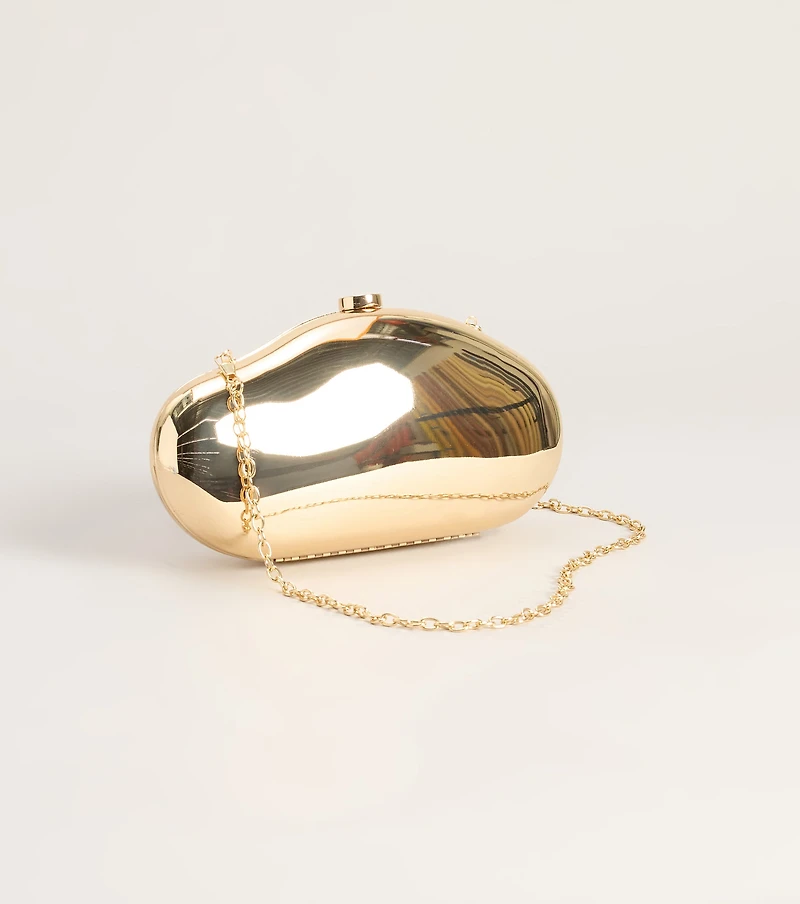 Sleek Sculptural Hardcase Clutch