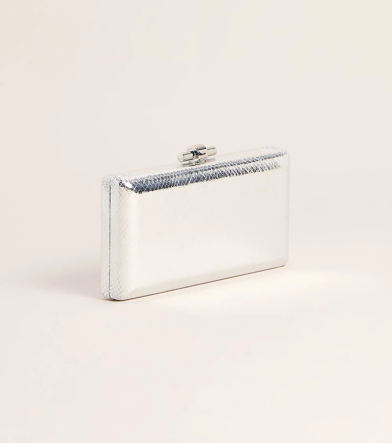 Chic Plus One Metallic Snake Clutch