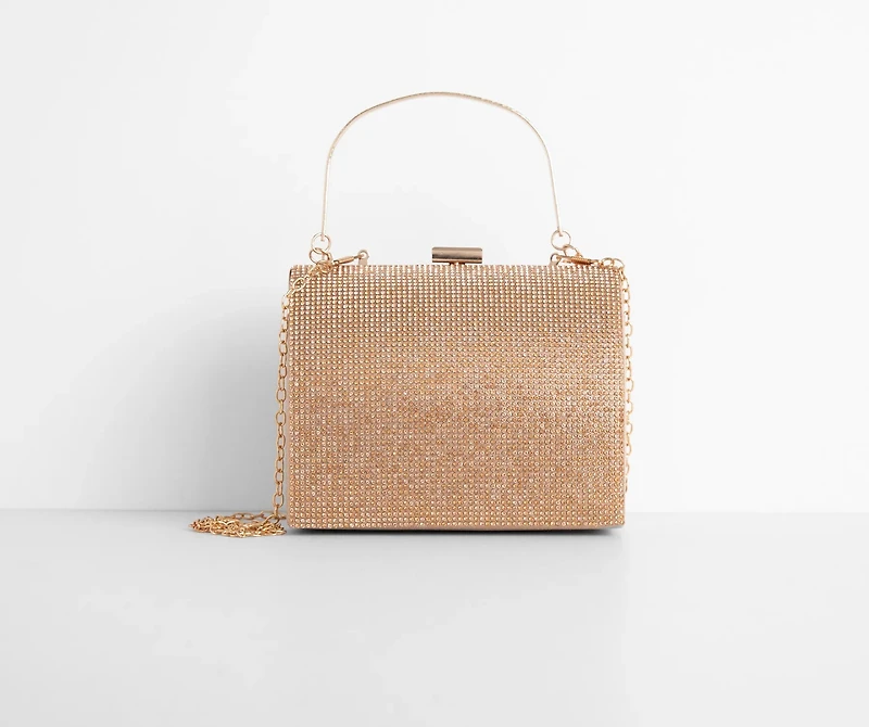 Rhinestone Structured Mini Tote