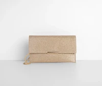 High Expectations Glitter Clutch