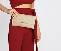 High Expectations Glitter Clutch