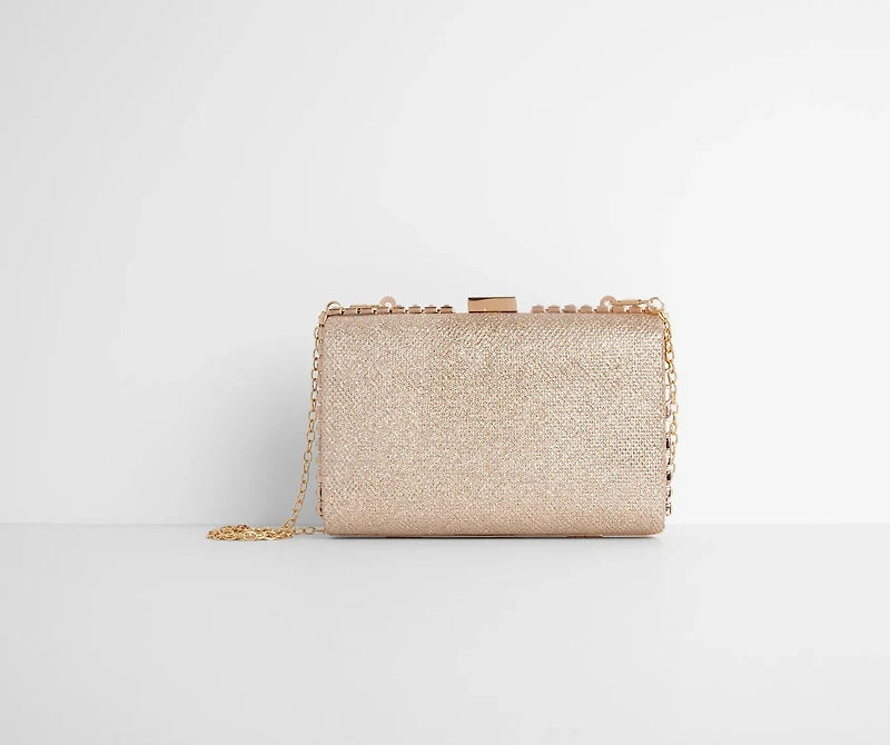 Gorgeous Glitter Mesh Box Clutch